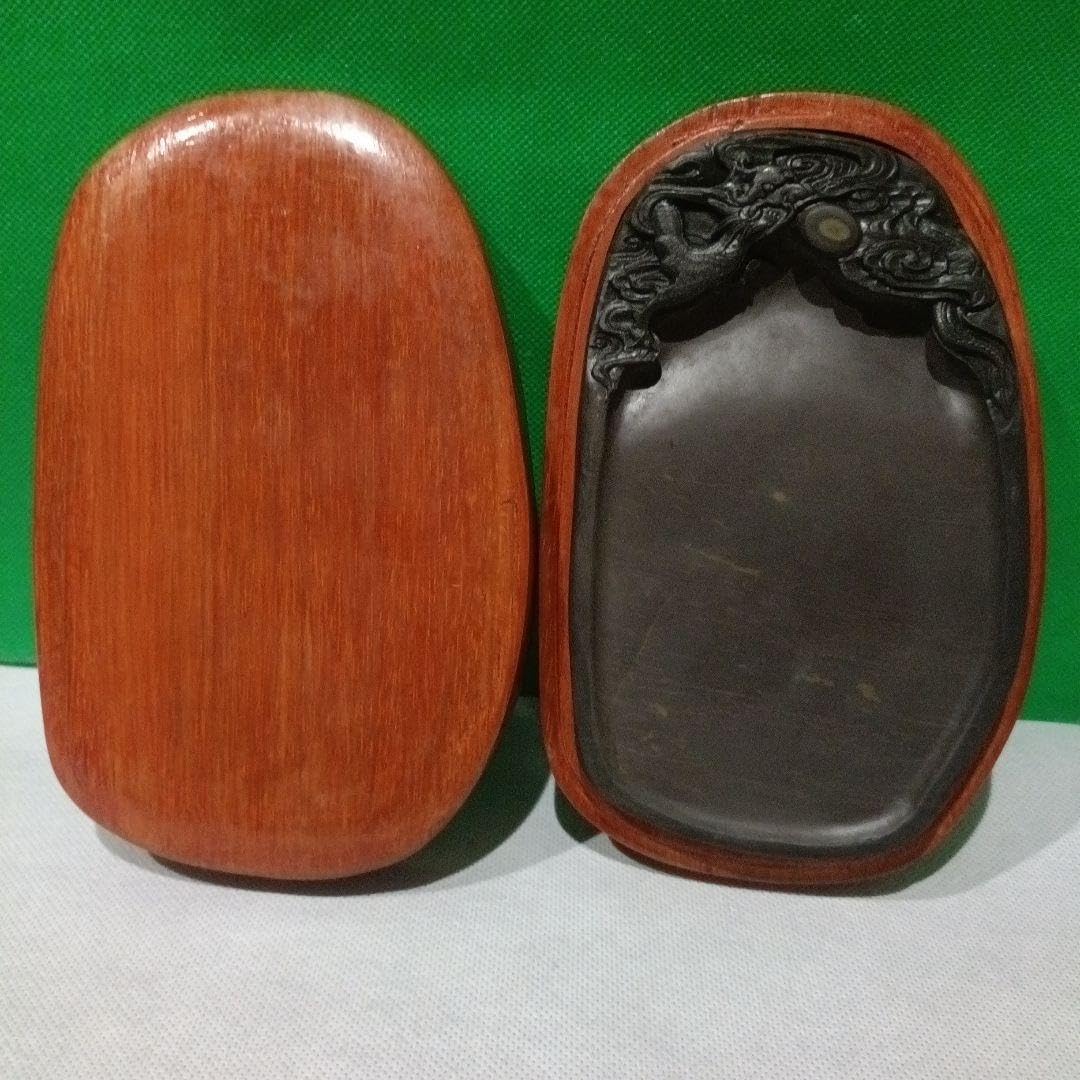 中国 端渓硯 龍彫刻 　龍図彫刻 唐木箱付　眼有り 中国 端渓硯 龍彫刻 龍図彫刻 唐木箱付 眼有り Yahoo